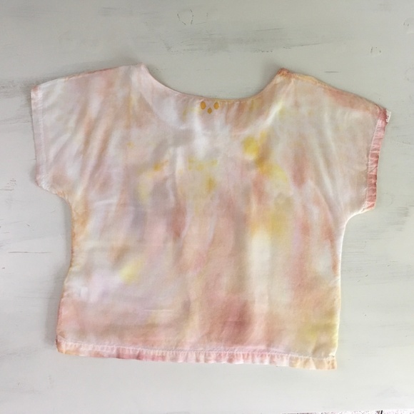 SOLD Watercolor Cropped Vintage Tee - Picture 2 of 8